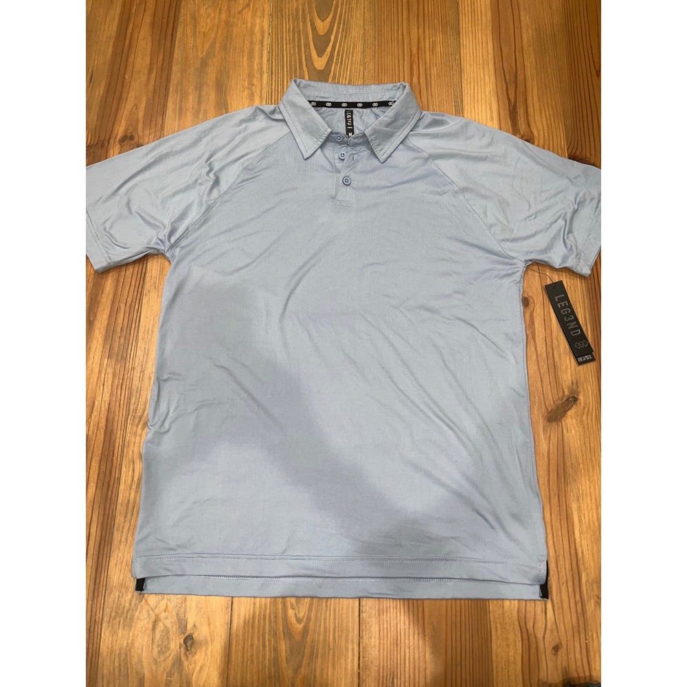 LEG3ND Mens Performance Polo Shirt Forever Blue M12095S1 Medium NEW